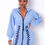 Thumbnail: Light Blue  Hooded Mini Dress 