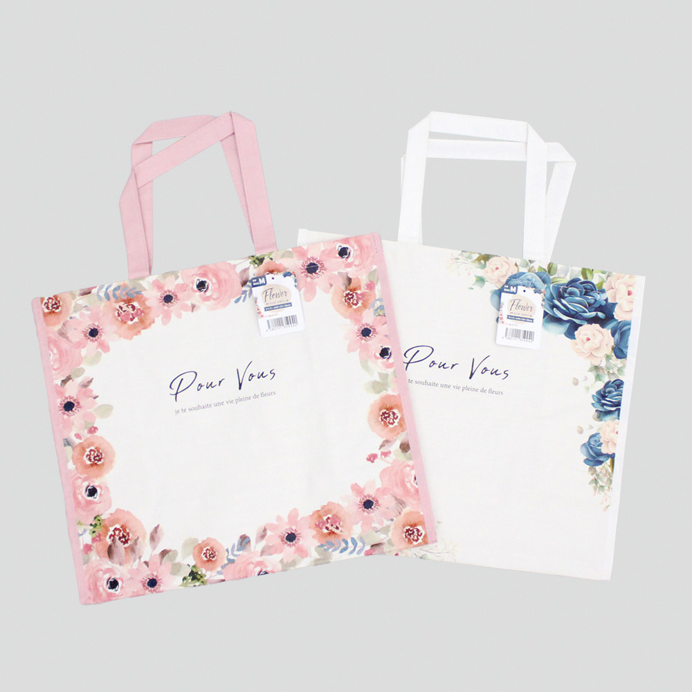 PPバッグ フラワーM 2色AST PP bag flower M 2AST