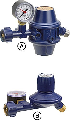 Zweiflaschenanlage GOK Caramatic BasicTwo 50mbar 1,5kg/h Komb.W x G 1/4 LH-KN