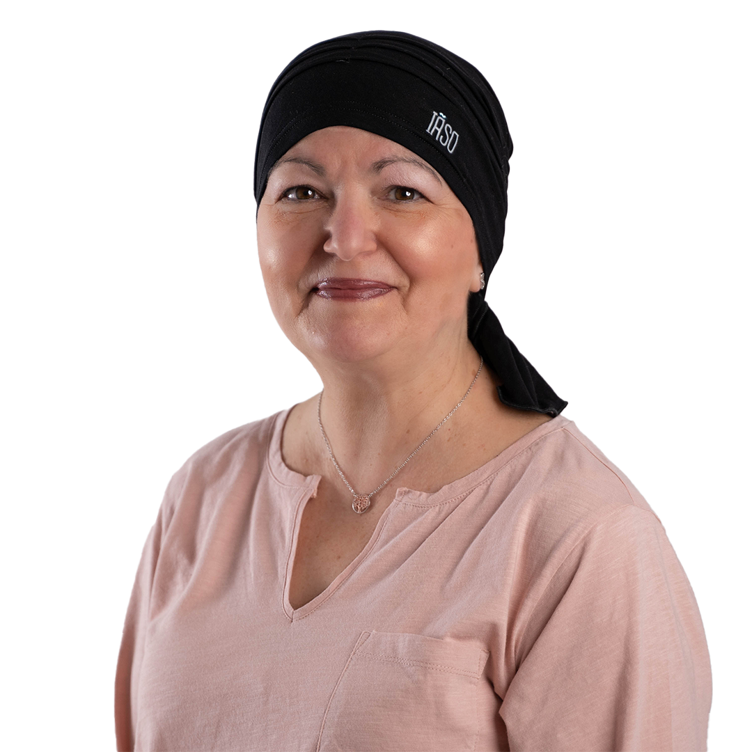 Bandana chimio noir sobre