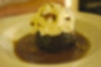 Bread pudding and whipped cream