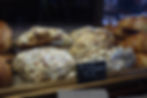 Almond croissants on display