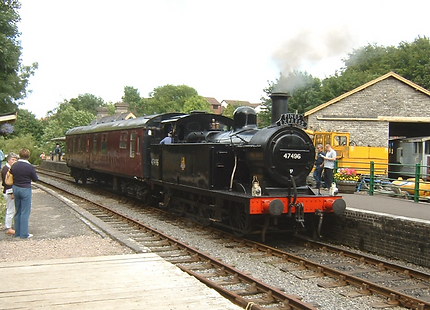 Jinty No. 47493 at Midsomer Norton South Station (July 2005)