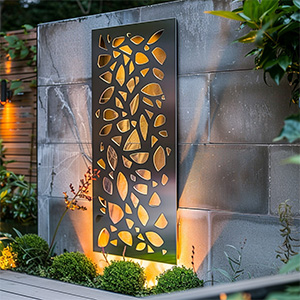 Golden Silhouette - Metal Screen with Warm LEDs