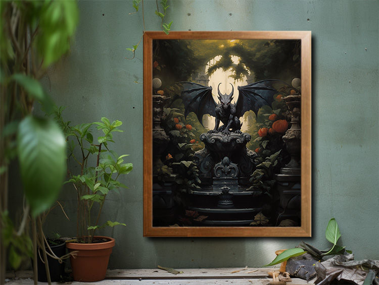 Thumbnail: Perched Darkness: Gargoyle in Sinister Contemplation