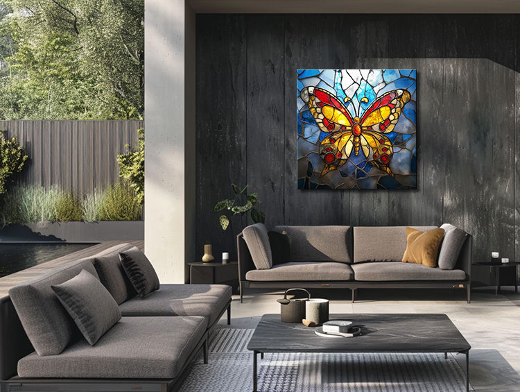 Thumbnail: Butterfly Radiance in Stained Glass