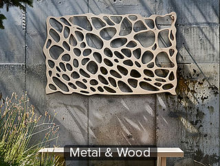 Fluid Horizon - Outdoor Wall Art Metal & Wood