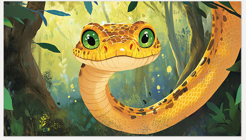 Peek-a-Boo Python | Wall Artistry