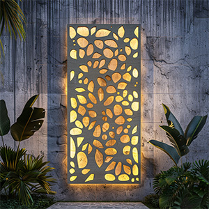 Golden Silhouette - Metal Wall Art with LEDs