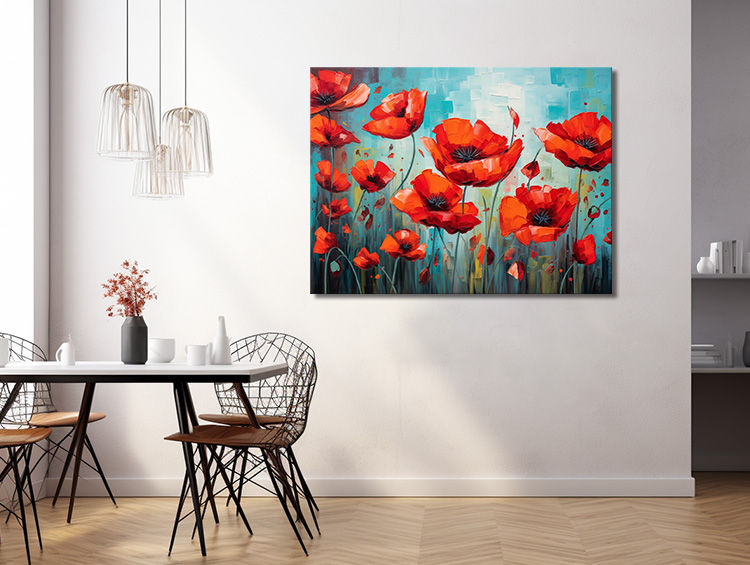 Thumbnail: Poppies Before Blue Sky