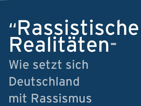 Veranstaltungsankündigung: Vorstellung der Studie "Rassistische Realitäten" am 8.06.2022, 18 Uhr