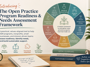 🌱 Free Resource: Introducing the Open Practice Program Readiness & Needs Assessment Framework