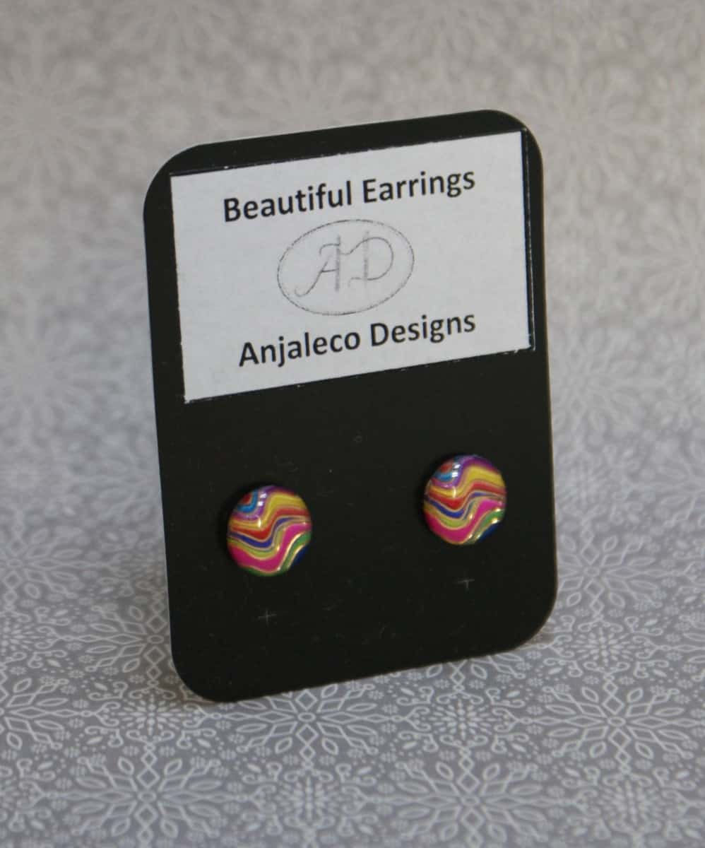 Fun Waves - Beautiful Earrings - 10mm - Hypo-allergenic Studs