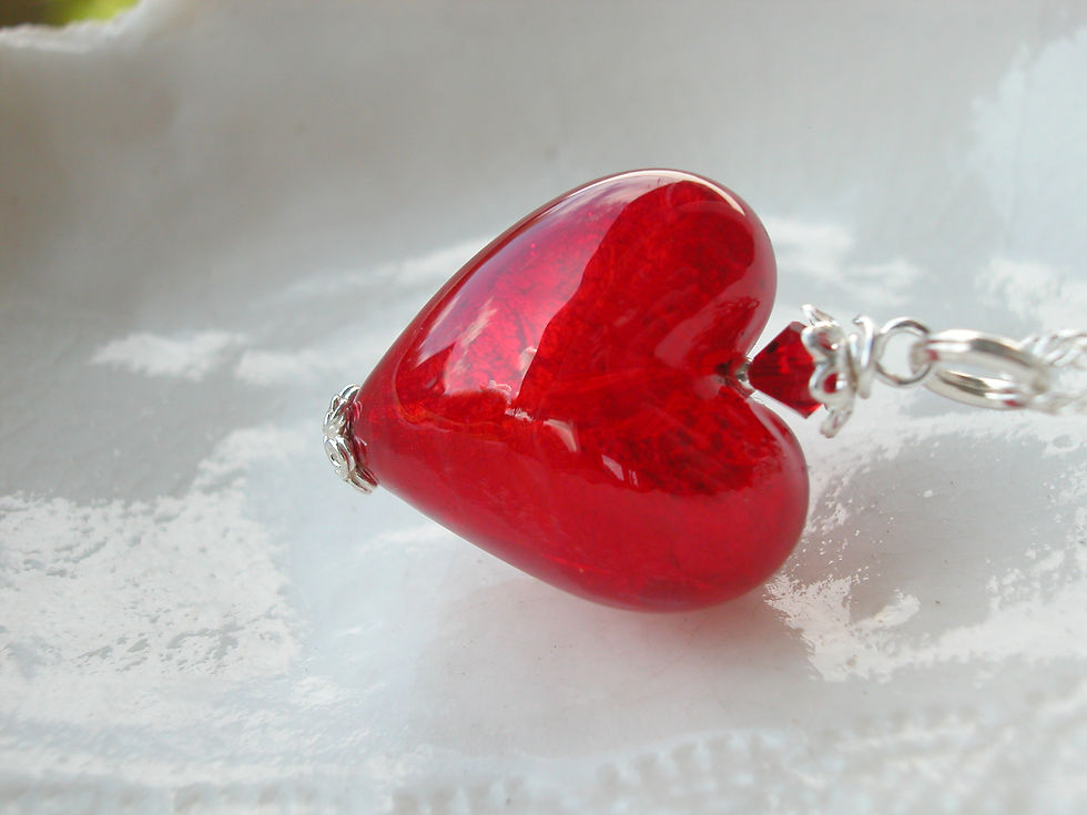 Thumbnail: Red Heart Murano GlassNecklace