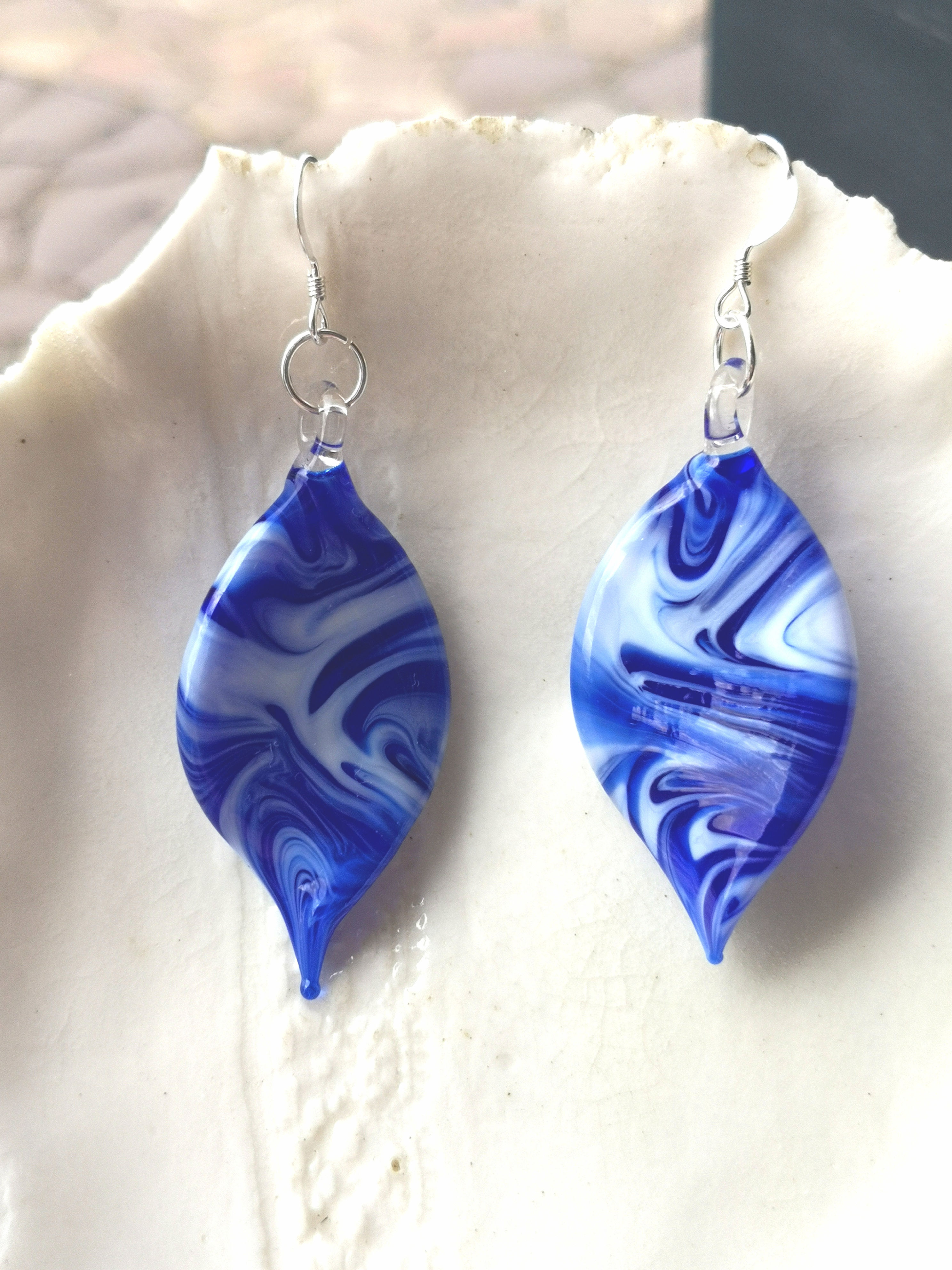 Murano Glass Twist Earrings