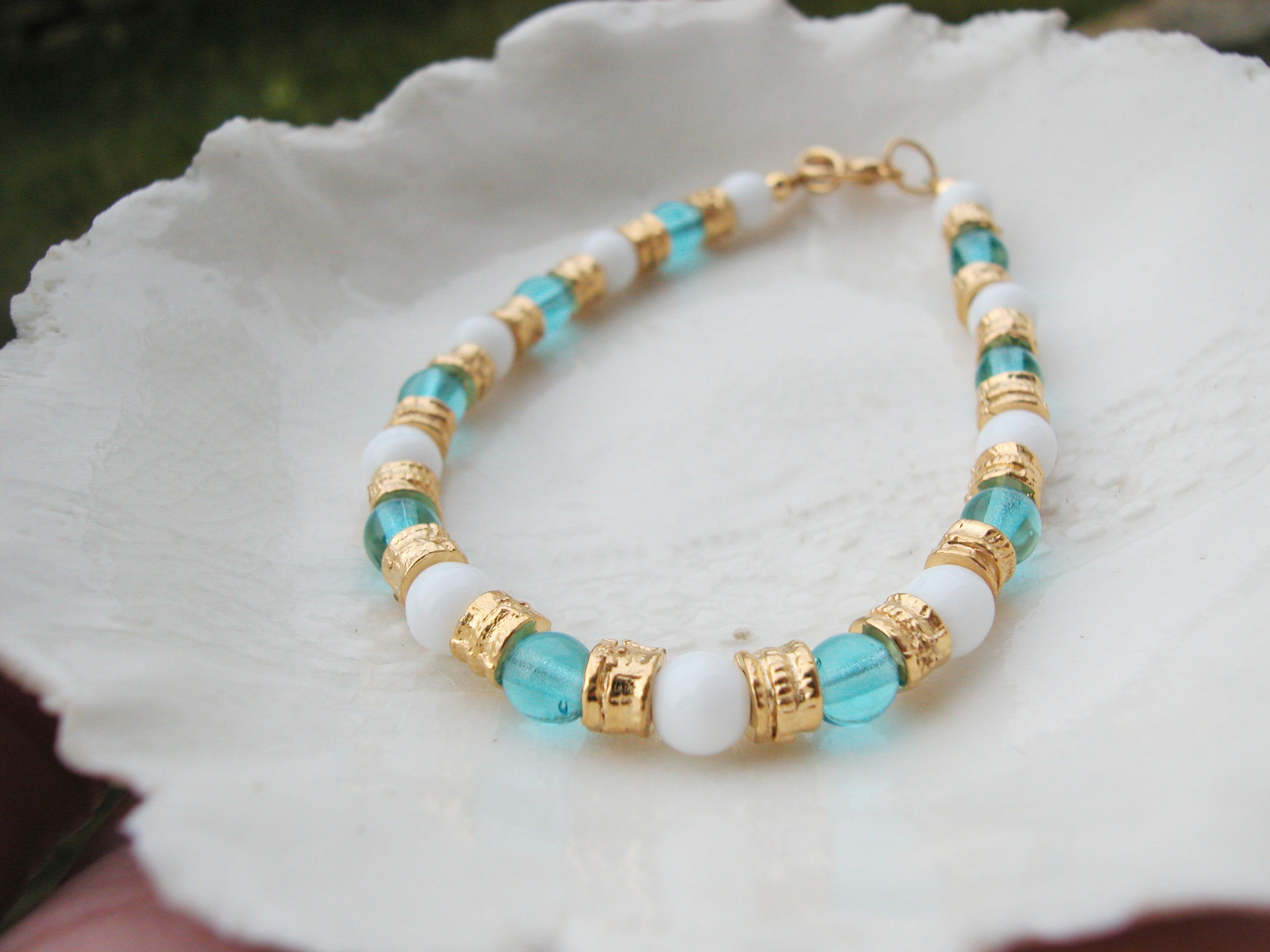 Turquoise Murano Glass Bracelet