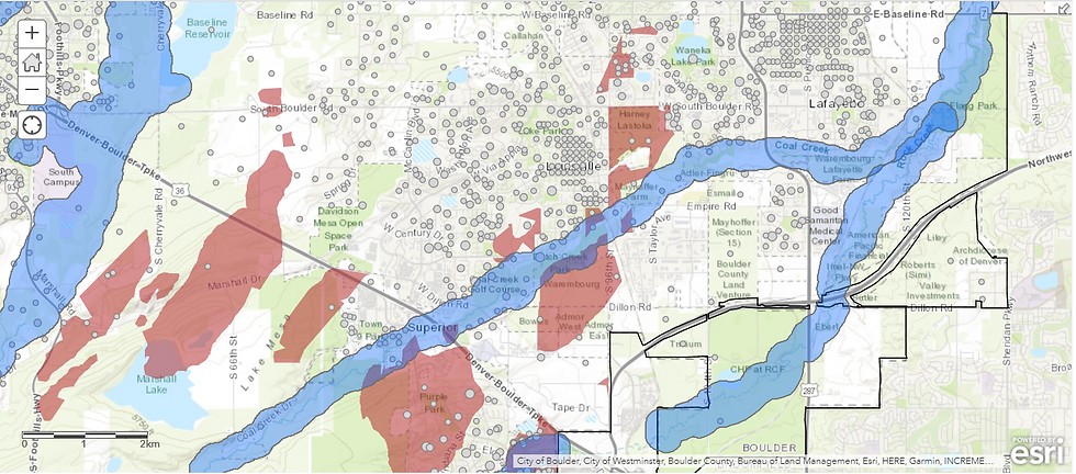 The third and final city above is the least at risk going by the map output. The population is clustered away from the floodways and high risk landslide zones. Also, the main roads are far away too, reducing the risk of stranding.