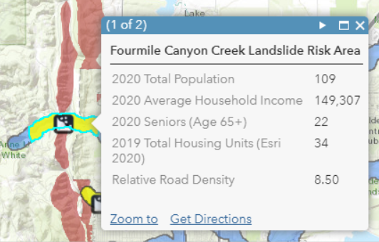 High-risk zones enriched with multiple data-points