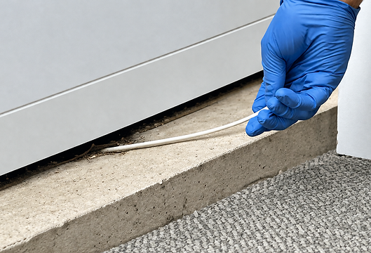 Collecting a mold sample with a swab