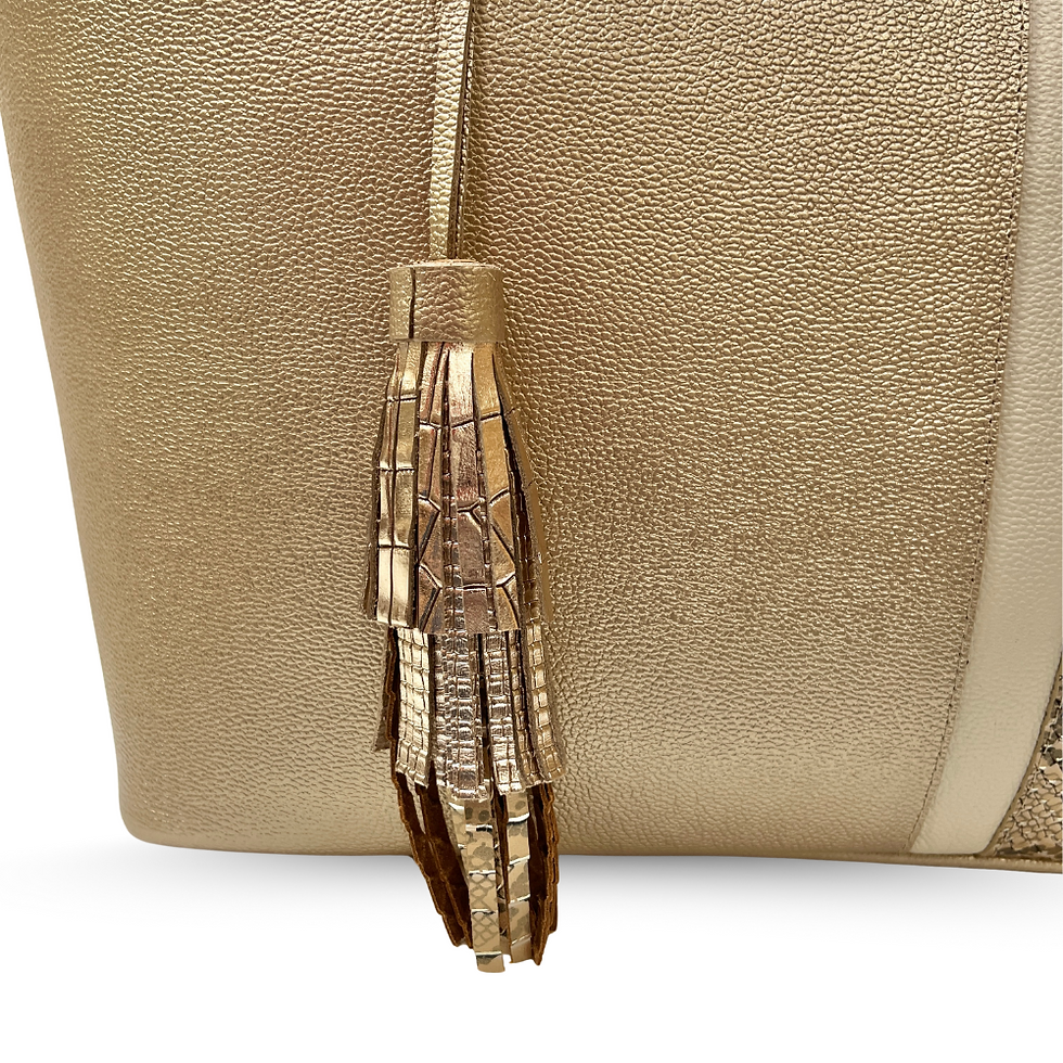 Miniatura: AL&M Golden Carryall Anny Leather Shoulder Bag