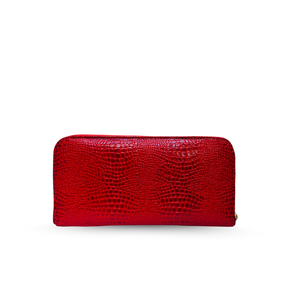AL&M Red Lacost Leather Quarter - Zip Wallet