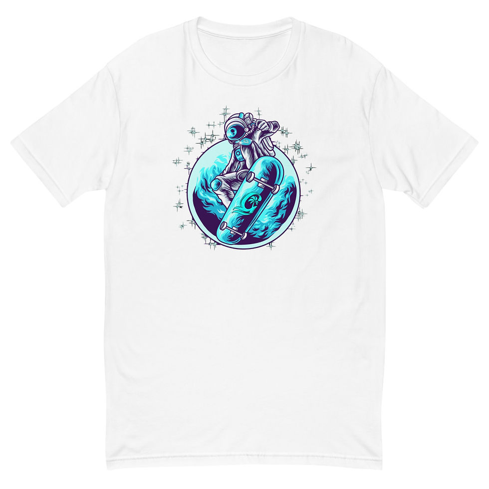 Thumbnail: Astronaut Skating in Stars - Super soft shirt