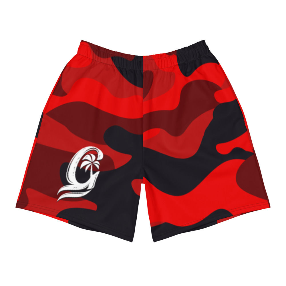 Red Camo2  - Men's Athletic Shorts