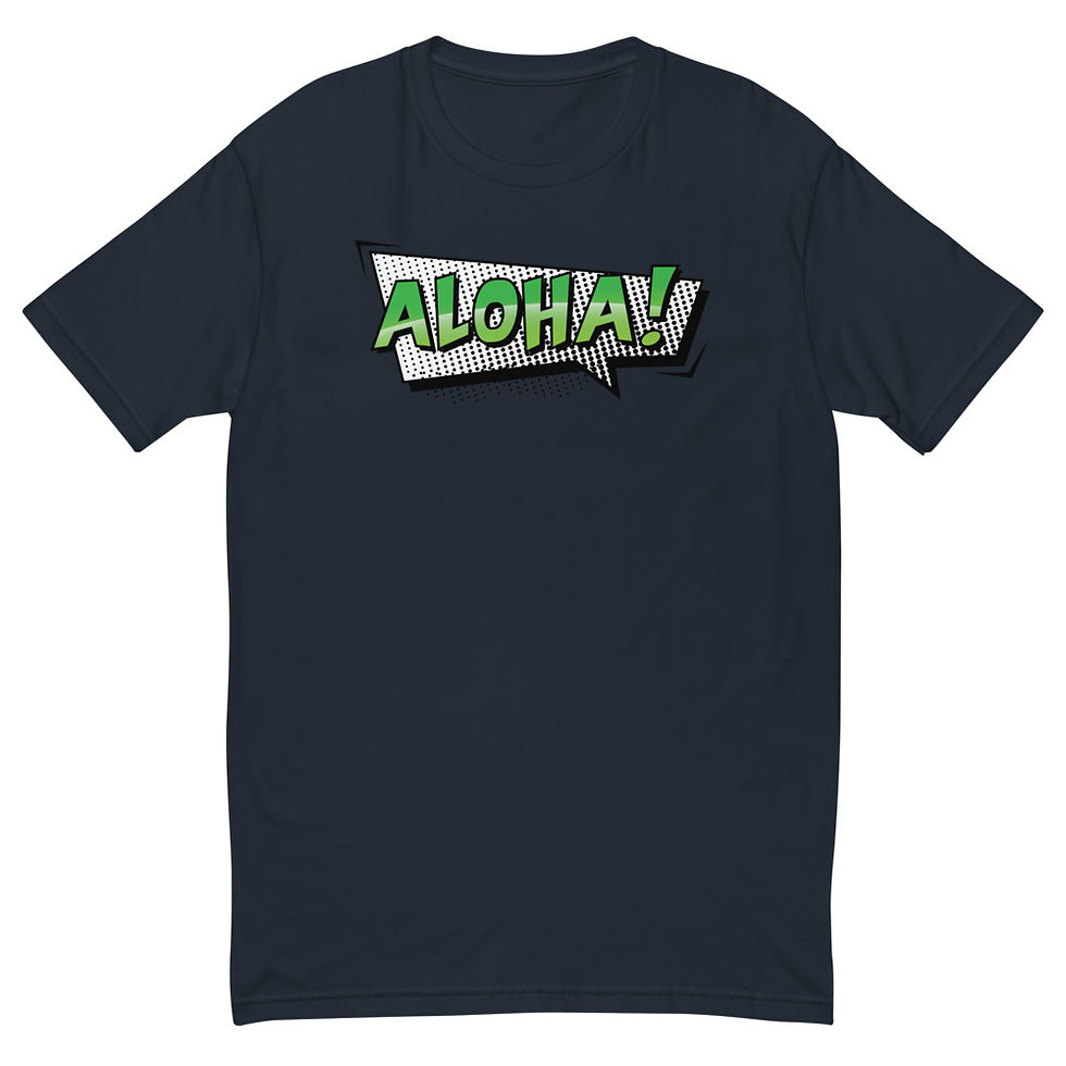 Thumbnail: Aloha GREEN Comic Book style - Men's Shirt
