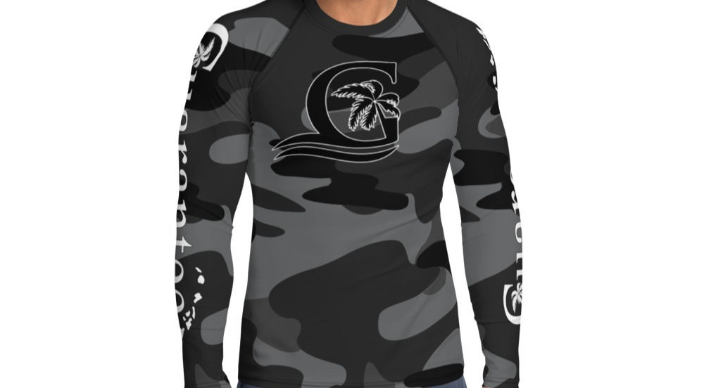 Grey Camo - Men's Rash Guard