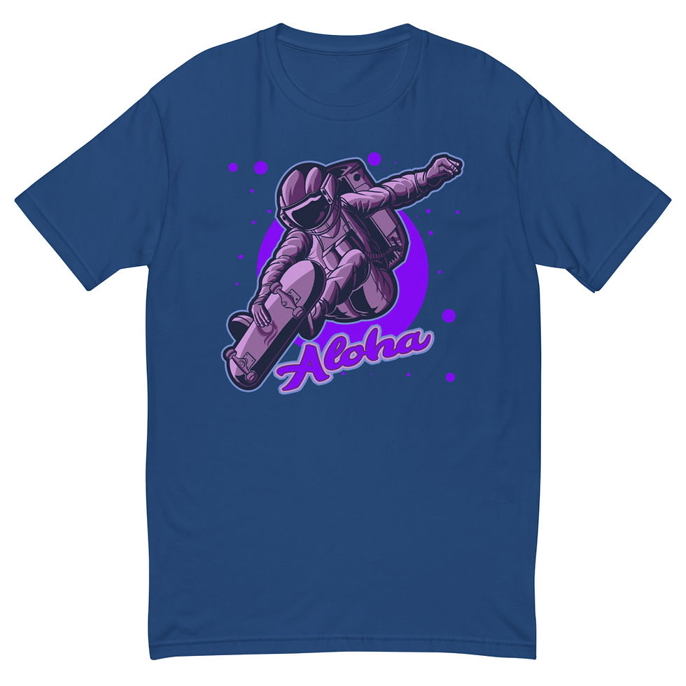 Thumbnail: Astronaut Catching Air PURPLE - Super soft shirt