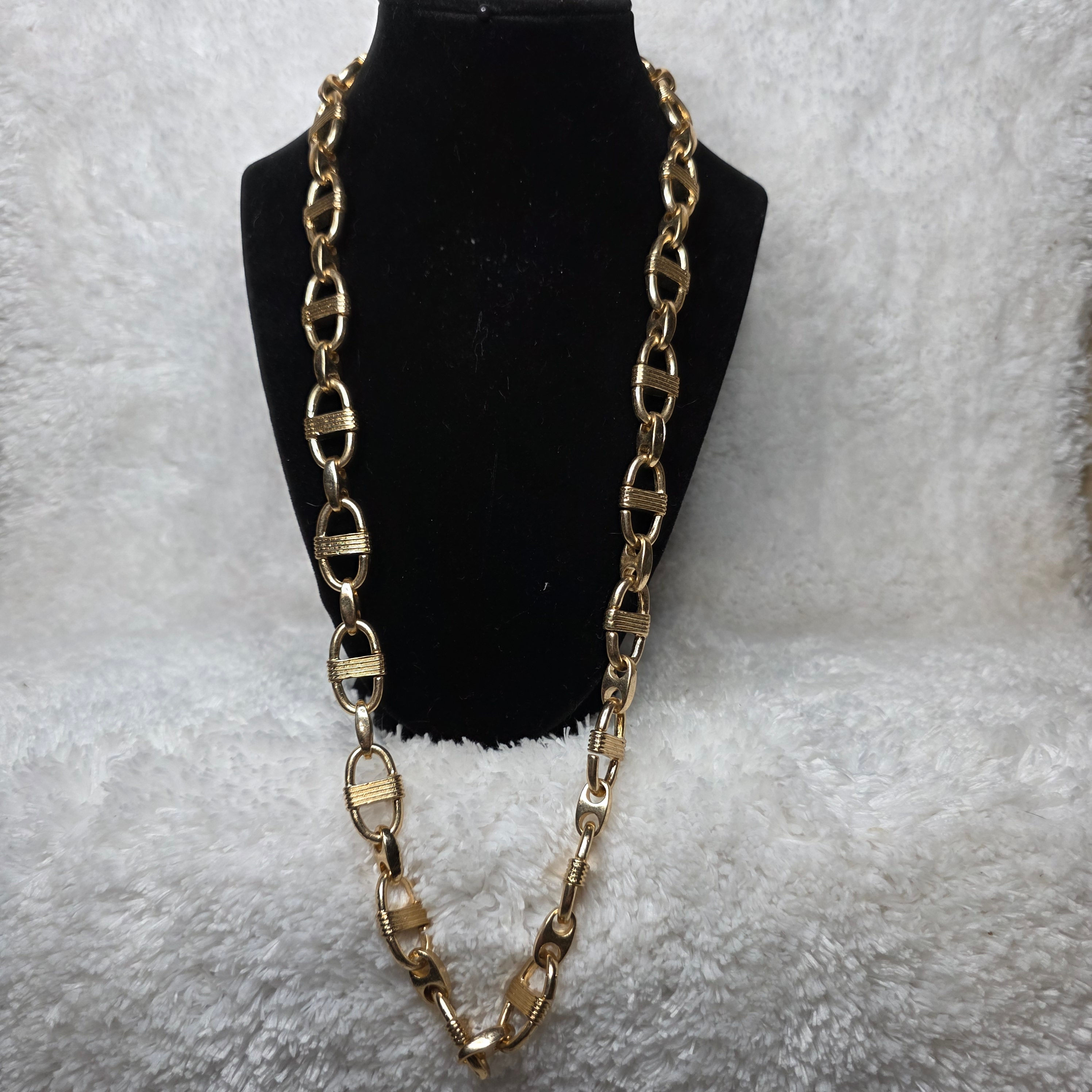 OPC-Off Park Collection- Goldtone Large Chain Link Necklace
