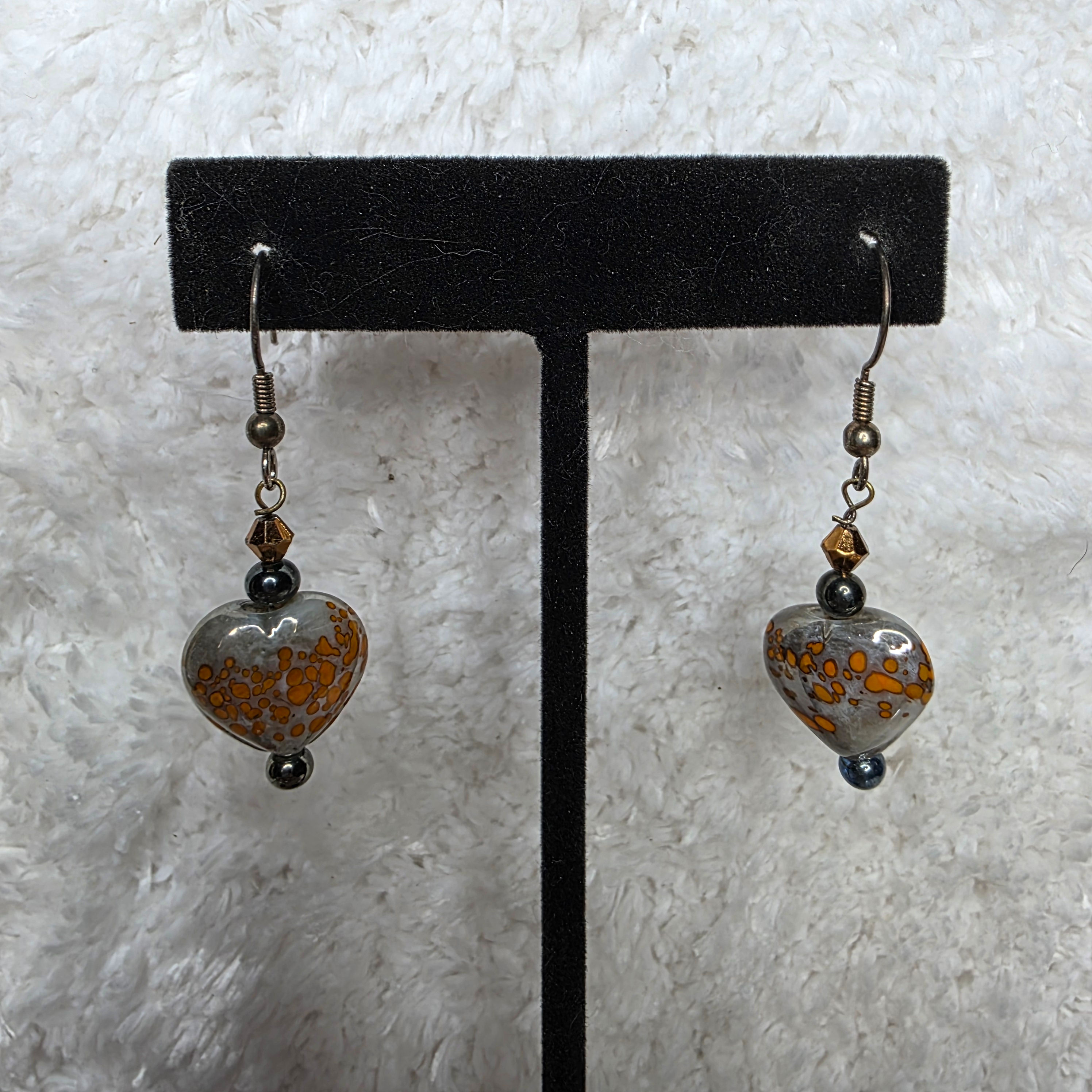 Maligano Jasper Heart Dangle Earrings