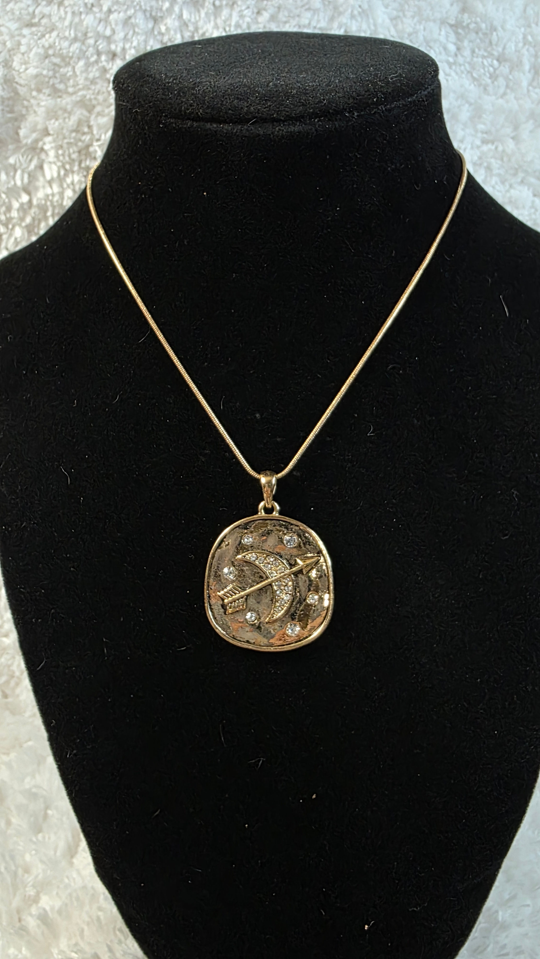 Cupid's Moon Goldtone Necklace