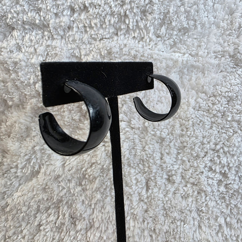 Thumbnail: 1980's Black Wide Metal 3/4 Hoops