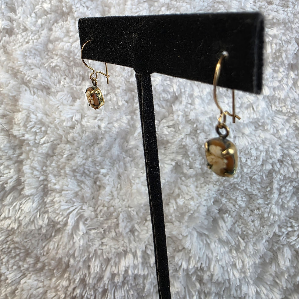 Thumbnail: Mini Cameo Leverback Earrings
