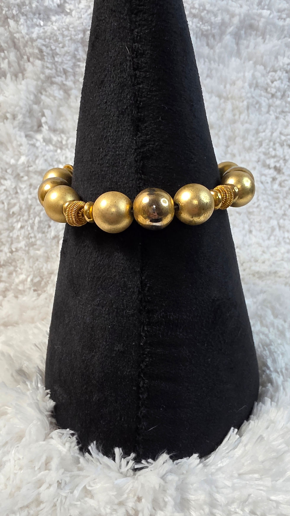 Thumbnail: 1970's Gold Beaded Bracelet