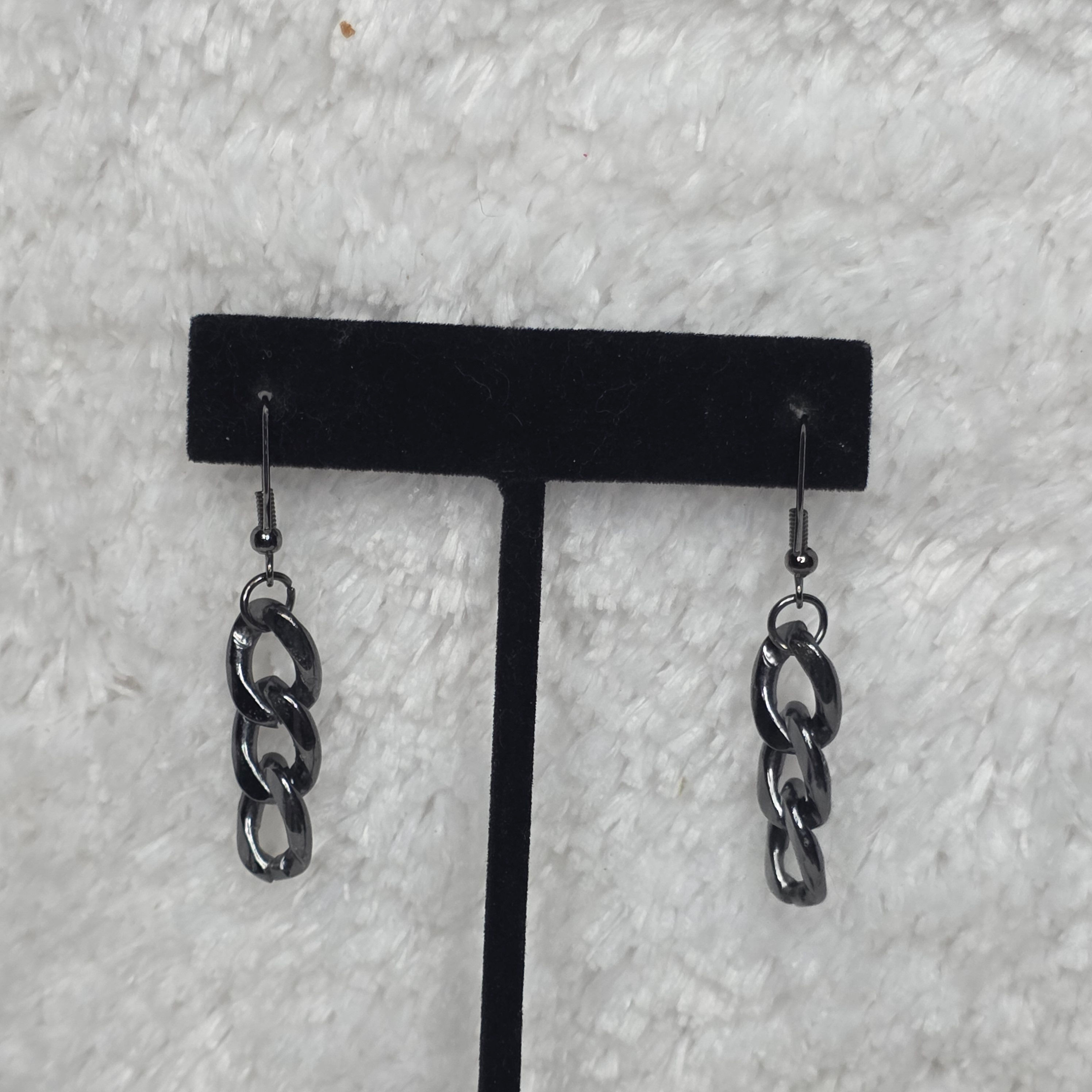 1980's Slate Chain Dangle Earrings