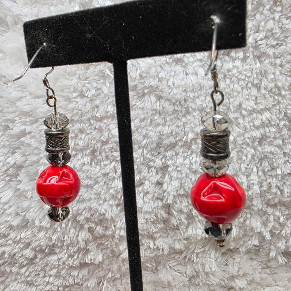Thumbnail: 1940’s Art Deco Beaded Dangle Earrings