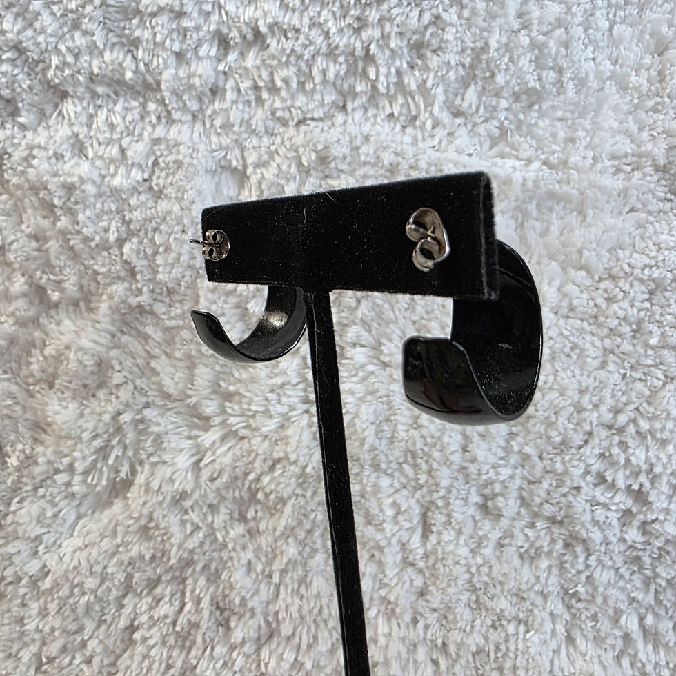 Thumbnail: 1980's Black Wide Metal 3/4 Hoops