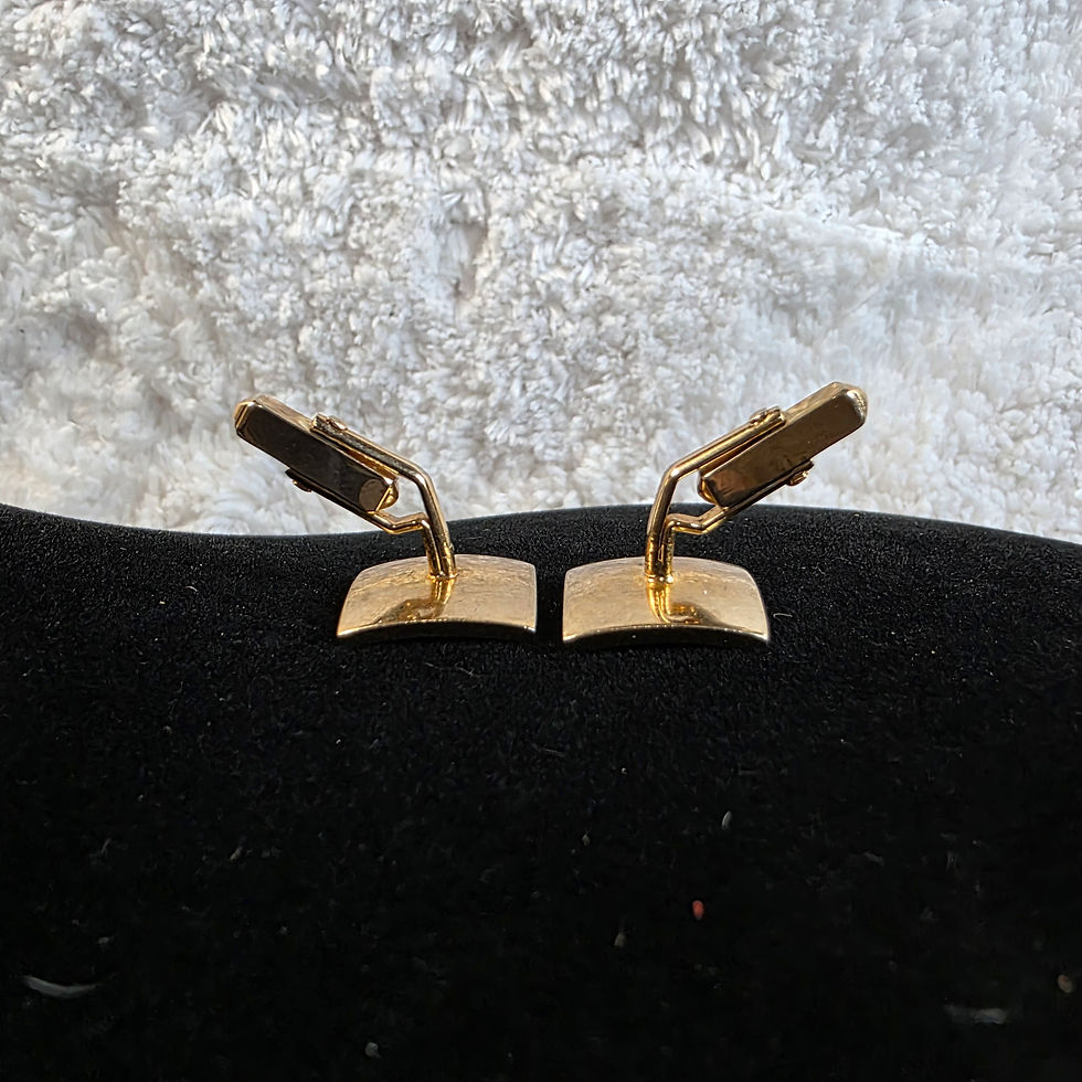 Thumbnail: Signed Swank Brass/Brasstone Cufflinks