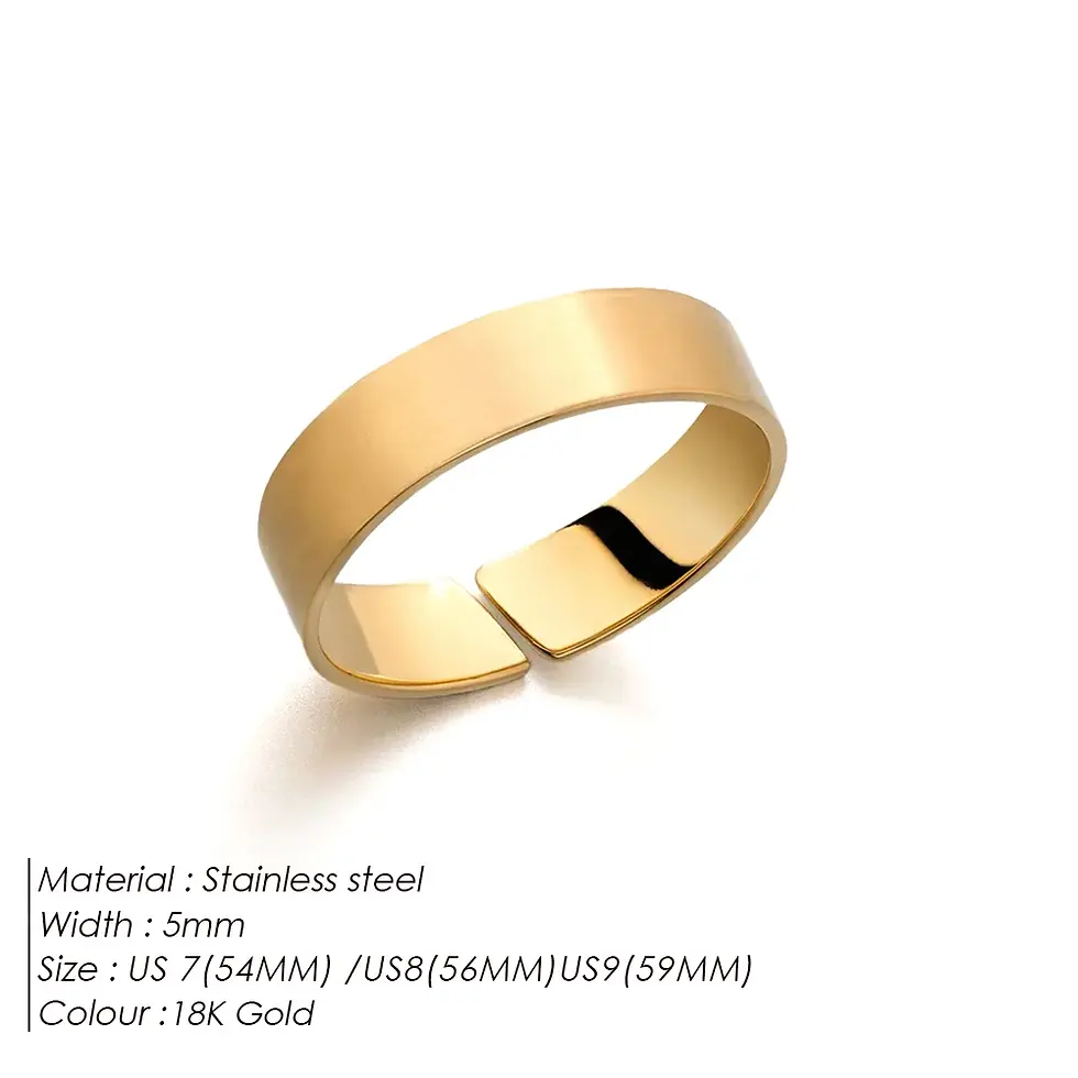 Thumbnail: Trend Minimal Unisize Ring Stainless Steel Platinum