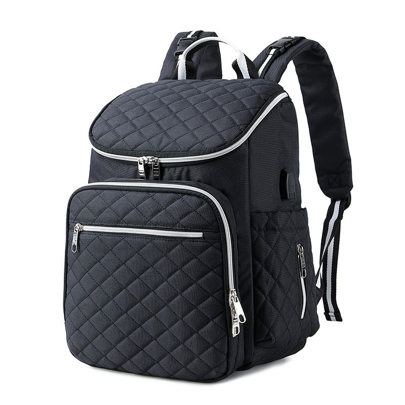 Thumbnail: Waterproof USB Charging Diaper Backpack Larger Capacity Baby Nappy Diaper Bag