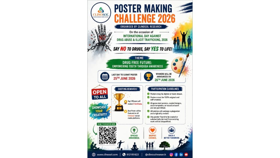 Poster Making Challenge, 2026. Theme: Drug-Free Future – Empowering Youth Through Awareness