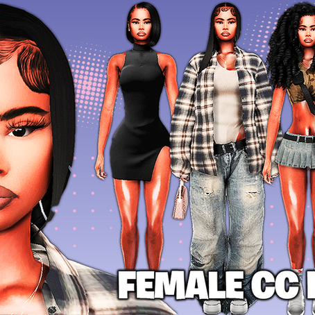 Female Clothing + HAIR CC Folder