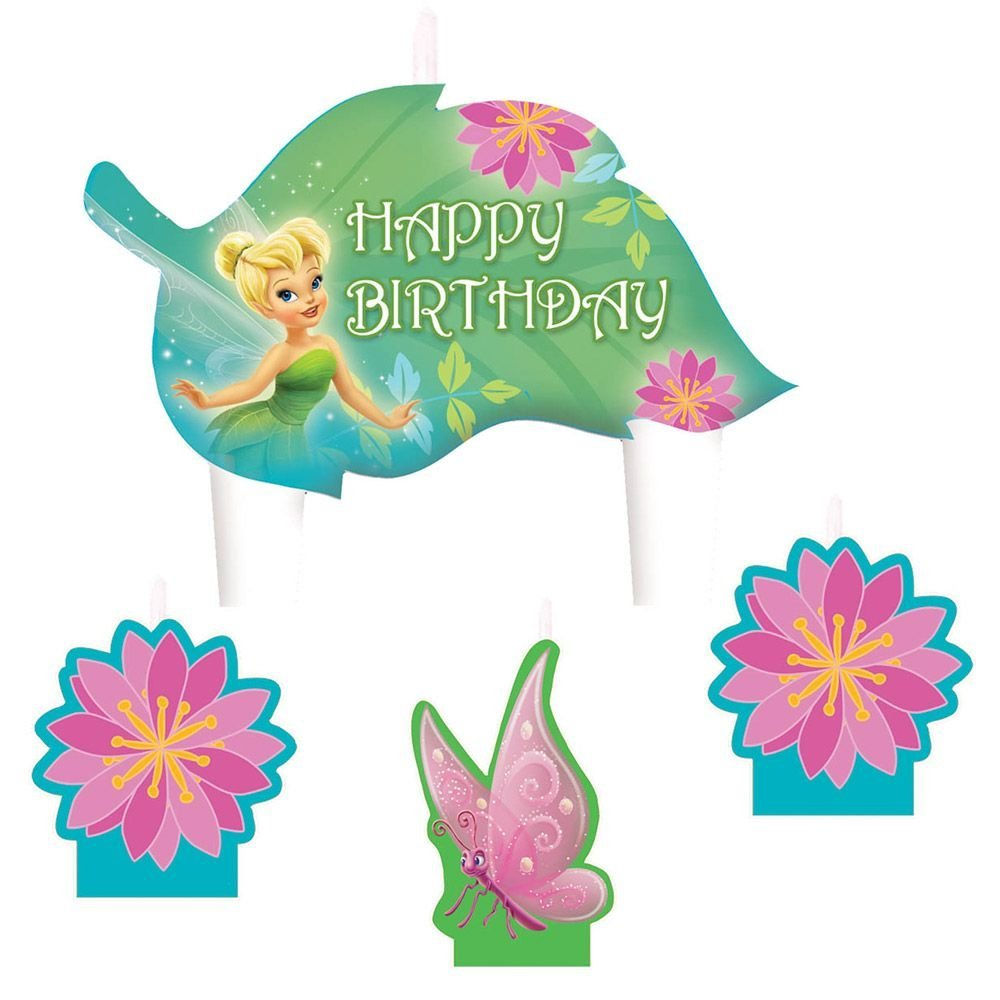 Velas x 4 de Cumpleaños Tinker Bell A1044