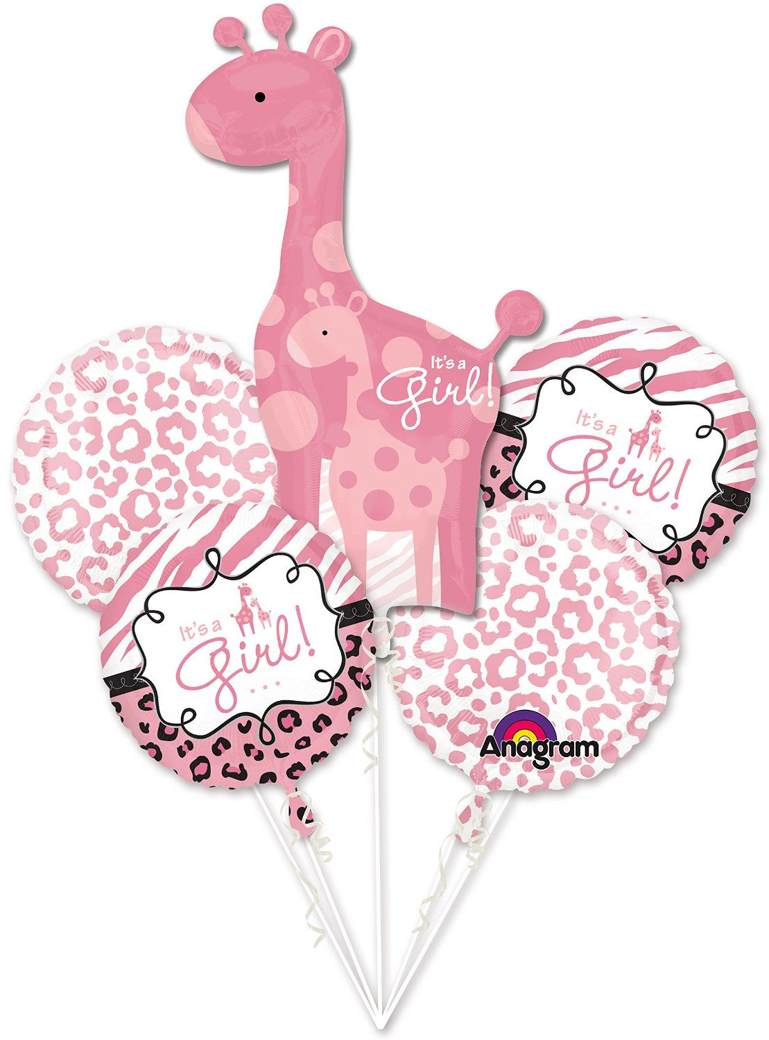 Globos x 5 "Baby Shower" Niña A0620