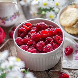Himbeeren zum Frühstück