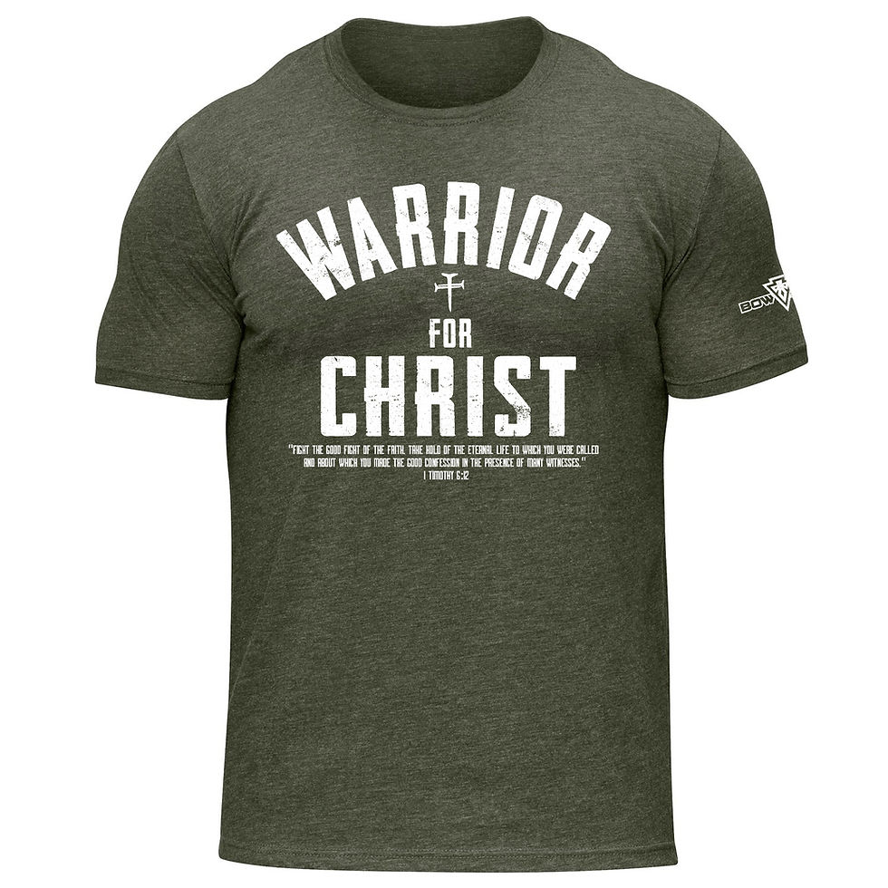 Warrior For Christ Tee Military Green