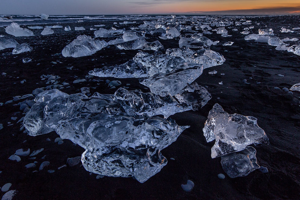 My fabourite black sand beach on the South Coast of Iceland - Dimond beach