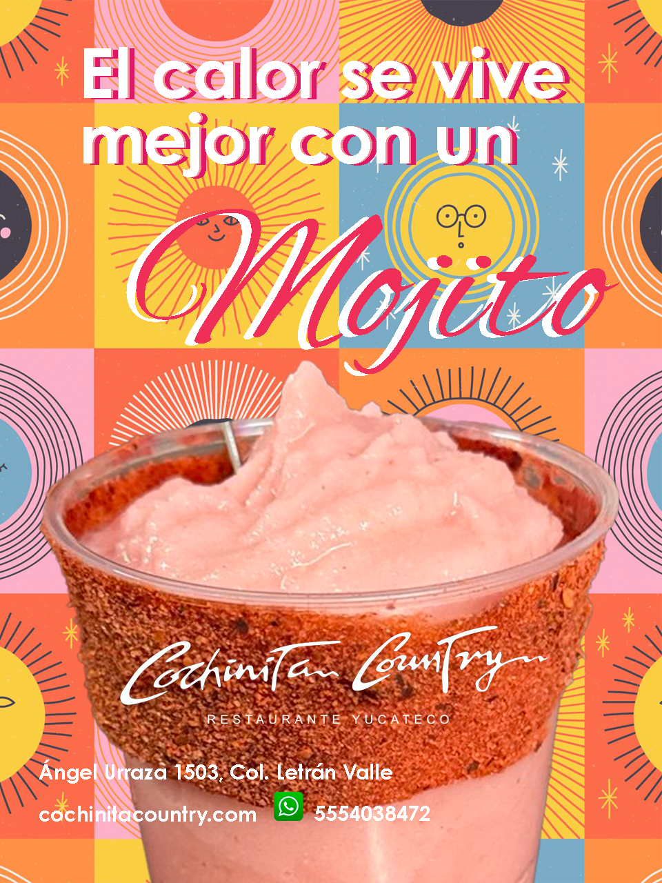 Mojito Cochinita Country, restaurante yucateco. Ángel Urraza 1503, col. Letrán Valle. 